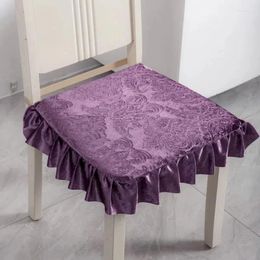 Pillow High-quality Lace Home S Four Seasons Universal Dining Chair Anti-slip Pads Simple Style Solid Colour Office Stool Mats