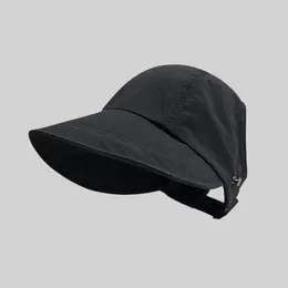 Berets Ladies Wide Brim Hat Women Sun Protection With Hole For Gardening Travel Anti-uv