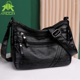 Shoulder Bags High Quality Women Soft Pu Leather Fashion Large Capacity Messenger Bag 2024 Luxury Designer Female Travel Handbag
