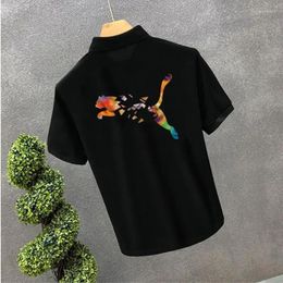 Men's Polos Polo Shirts Anime Goth Grunge T Shirt For Men Watercolour Man With Collar Tee White Top Clothes Quick-drying Cool Xl Chic