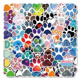60pcs Cute Colourful Paw Print Stickers Cat Paw Dog Paw Graffiti Stickers for DIY Luggage Laptop Skateboard Motorcycle Bicycle Sticker decals