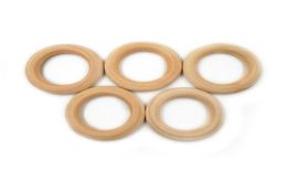 50Pcs 40mm Quality Natural Wood teething beads Wood Ring Kids Children DIY wooden Jewellery Making Craft bracelet necklace3000542