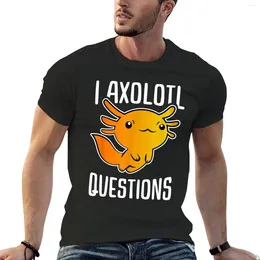 Men's Polos I Axolotl Questions Funny Kids T-Shirt Edition T Shirt Custom Shirts Tops For Men Pack