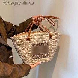 Original Loeweelry Designer Woven Bags Womens Handheld Picnic Tote Bag Handmade Woven Bag Grass Woven Bag with Brand Logo