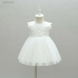 Girl's Dresses Newborn Girls Summer Baby Girl Dress Party and Wedding Christmas Baptism 1st Christening Birthday Frocks Lace Gown d240425