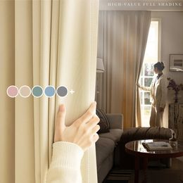 YanYangTian French Window Luxury Blackout Curtain Living room bedroom High Precision Patchwork Christmas Large Fenestra 240422