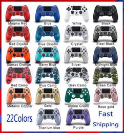 Logo PS4 Wireless Controller Gamepad 22 Colours For PS4 Vibration Sony Joystick Game pad GameHandle Controllers Play Station With R2259986