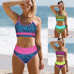 Women's Swimwear Fashion Swimsuit Sexy Two-piece Women European And American Leopard Print Bikini