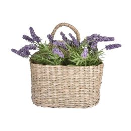 Baskets Wall Hanging Woven Basket Home Decor Rustic Straw Storage Basket Rattan Straw Woven Plant Holder House Storage Shelf Display #WH