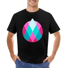 Men's Polos Geometric Pink Mountain T-Shirt Hippie Clothes Quick-drying Sweat Shirts Men