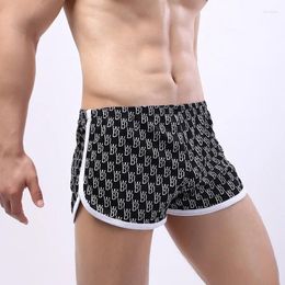 Underpants Men's Summer Printed Loose Underwear Aro Pants For Young Boy Oversized Boxer Shorts Youth Breathable Sports Home Bottom Lingerie