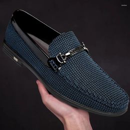 Casual Shoes Men Leather Classic Genuine Luxury Mens Slip On For Fashion Loafers Men's Formal