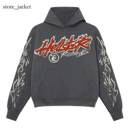 Hellstar Jacket Men Sweatshirts Streetwear Zipper Hell Star Jacket Hip Hop Vintage Graphic Print Oversized Sweatshirt Hellstar Women Men Gothic Jacket 1014