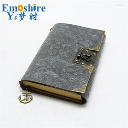 Emoshire Est Genuine Leather Design Traveler's Notebook Vintage European Style Travel Journal Diary Handmade Gift N117