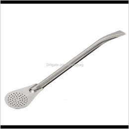 Kitchen Dining Flatware Bar Spoons Home Gardenpro St Gourd Bombilla Filter Spoon Pro Tea Stainless Steel Drinking Yerba Mate Drop Delivery ainless eel