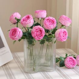 Decorative Flowers Advanced Sense Rose Home Decoration Wedding Moisture Tea Simulation