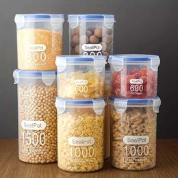 Food Savers Storage Containers 1 transparent plastic sealed can milk tea food kitchen cabinet storage box H240425