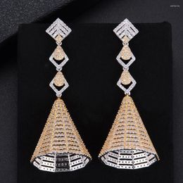 Dangle Earrings GODKI Luxury Olive Leaf Statement Earring For Women Wedding Cubic Zirconia DUBAI Bridal Jewellery Accessories2024