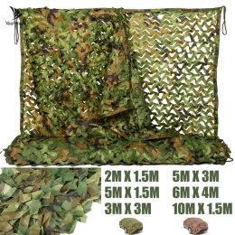 Nets 3X5M 4X6M Military Camouflage Net Swimming Pool Beach Gazebo Garden Sun Shelter Camo Army Canvas Netting Tent Jungle Desert