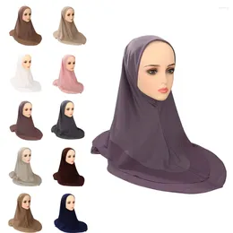 Ethnic Clothing Muslim Women Ready To Wear Hijab Cap One Piece Amira Cover Head Wraps Scarf Malaysia Chiffon Turban Shawls Khimar Turbante