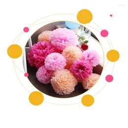 Decorative Flowers 500 Pcs 30 Colours 10" 25CM Pom Poms Ball Tissue Paper Flower Balls DIY-Weddings- Birthday-home Decorations-Baby Shower-