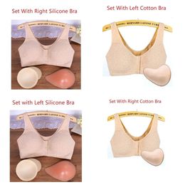 Resection Surgical False After Surgery Artificial Prosthesis Left or Right Breast Cancer Sergery Bra Set D1009 201202