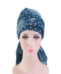 Cotton Turban For Women Paisley Pattern Print Long Headwrap Ladies Head scarf Bandana Breathable Scarf Hair Cover Chemo Cap6291411