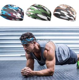 Ice Silk Camouflage Headbands Men Women Running Hair Head Band Elastic Yoga Turban Fitness Sweat Absorber Fashion Bandanas