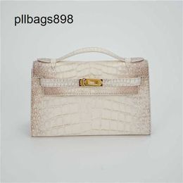 Designer Himalayan Style Women Handbag 7A Crocodile Leather New Siamese Belly Bag Generation FashionableJ1Y2