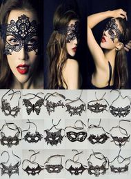 50pcs Women Sexy Lady Lace Eye Mask For Party Halloween Venetian Masquerade Event Mardi Gras Dress Costumes Carnival Cosplay Disco6624330