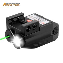 Lights Tactical Weapon Gun Light Red Green Laser Sight Combo Military Led Flashlight Airsoft Handgun Pistol Light for 20mm Rail Mount