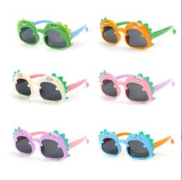 Cute Children Sunglasses Girl Boy Cartoon Dinosaur Glasses Sun Protection Lovely Fashion Eyeglass Party Travel Versatile Eyewear 240419