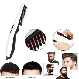 Brushes Men Styling Hair Comb Brush Quick Heating Beard Straightener Hot Haibrush Straightening Combs Styling Tools Styler for Men Women