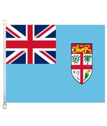 Fiji Flag Banner 3X5FT90x150cm 100 Polyester 110gsm Warp Knitted Fabric Outdoor Flag3985470