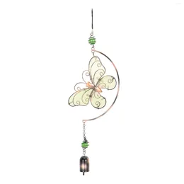 Decorative Figurines Butterfly Luminous Wind Chime Good Luck Waterproof Spinner Outdoor Window Hanging Decor For Patio Garden Home