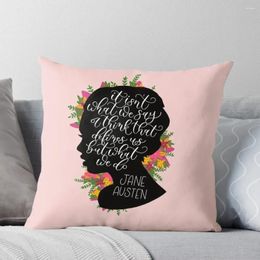 Pillow Jane Austen Quote Throw Luxury Living Room Decorative S Pillows Aesthetic Home Decor Items