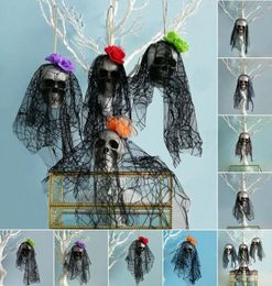 Wholesale 1 PCS Halloween Hanging Skeleton Ghost Skull Prop Home Decor Paty Supply Free Shipping7964733