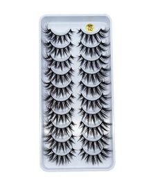 6D Eyelashes Natural Long Cross 10 Pairs Lashes 3D Thick Party Big Eyes Makeup Cosmetic Tools1662740