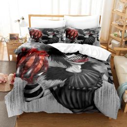 sets Creepypasta Bedding Set Single Twin Full Queen King Size Bed Set Aldult Kid Bedroom Duvetcover Sets Anime roupas de cama