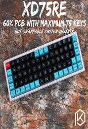 xd75re xd75am xd75 Custom Mechanical Keyboard 75 keys Underglow RGB PCB GH60 60 programmed gh60 kle planck swappable switch 21067458175