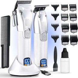 Professional Hair Clippers for Men Set - Turbo Power for Precise Cutting, Cordless Trimmers Included - Barber-Quality Hair Cutting Kit for Men - Maquina de Corte