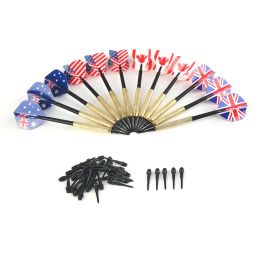 Darts 9 Pcs/Sets of Darts With 30 Extra Tips Nice Flights Needle Replacement Professional Plastic Soft Tip Darts For Electronic Dart