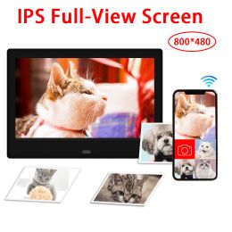 Frames 7 Inch LED Digital Picture Photo Frame IPS FullView Screen Photo Album 800 x 480 Digital Photo Frame Album Music Picture Video