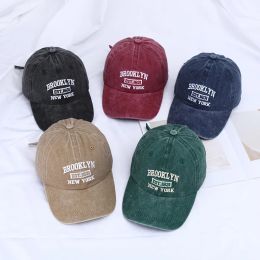 Softball Brooklyn Embroidery Washed Spring Sun Men Baseball Hats Solid Caps For Women Autumn Outdoor Boy Girls Cap Fisherman Hat Snapback