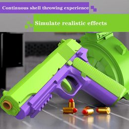 Pop up Radish Gun Toy Soft Bullet Childrens Chicken Eating God Tool Continuous Throwing Shell Simulation 240420