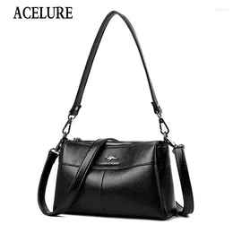 Shoulder Bags ACELURE Soft PU Leather Red Black Fashion Small For Women High Capacity Shopping Messenger Purse Ladies