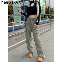 Women's Jeans Retro Overalls Fashion Style Trousers Sexy Low Waist Loose Casual Vintage Streetwear