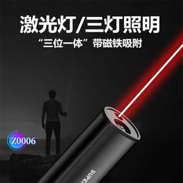 Self Protective Flashlight Strong Light Charging Explosive Flash J01 Laser Pen Strong Light Flashlight Charging Super Bright Long Range with Magnet High Power Outd