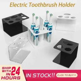 Toothbrush Holders Creative trackless bracket electric toothbrush bracket bathroom Organiser wall mounted bracket space saving bathroom accessories 240426