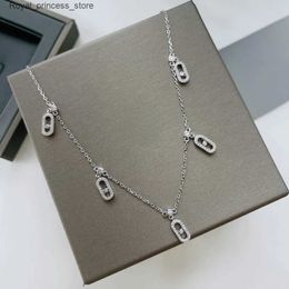 Pendant Necklaces 2022 New European and American Luxury Brand S925 Material Womens Pendant Necklace Couple engagement wedding gifts Q240426